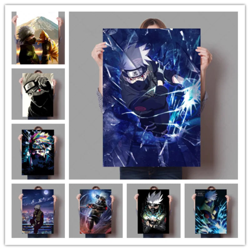 BANDAI Anime Kakashi Wall Art Picture Classic Naruto Modern Prints Characters Canvas Painting Poster Home Decor Bedroom No Frame
