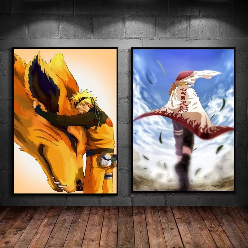 Naruto Poster Anime Peripherals Mural Canvas Painting Decoration Cartoon Figure Picture Wall Art Kids Room Decoration NO Frame