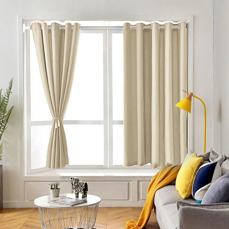 Modern Short Curtains for Bedroom Kitchen Window Blackout Curtain for Doorways Bathroom Tende Treatment Custom Drape Shading 85%